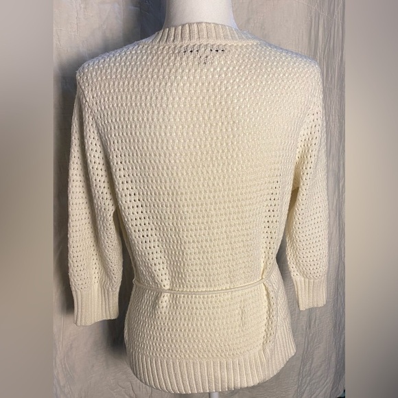 Tommy Hilfiger Button Front Cardigan W/ Waist Drawstring Womens Size XL - Picture 3 of 7